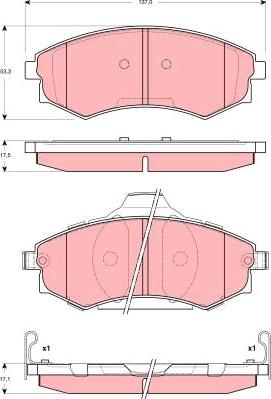 TRW GDB3283 - Kit de plaquettes de frein, frein à disque cwaw.fr