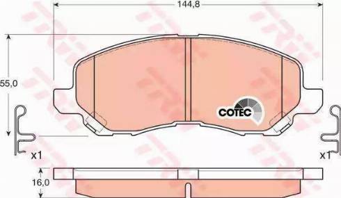 TRW GDB3287S - Kit de plaquettes de frein, frein à disque cwaw.fr