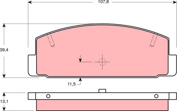 TRW GDB3231 - Kit de plaquettes de frein, frein à disque cwaw.fr