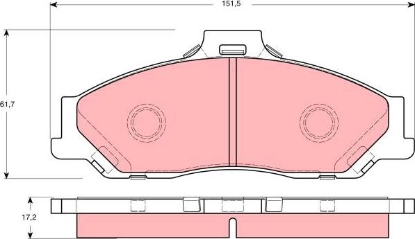 TRW GDB3238 - Kit de plaquettes de frein, frein à disque cwaw.fr