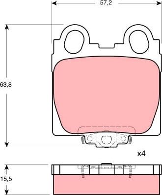 TRW GDB3233 - Kit de plaquettes de frein, frein à disque cwaw.fr