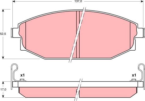 TRW GDB3232 - Kit de plaquettes de frein, frein à disque cwaw.fr