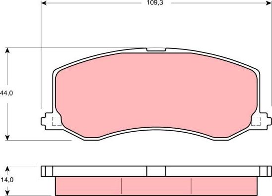 TRW GDB3237 - Kit de plaquettes de frein, frein à disque cwaw.fr