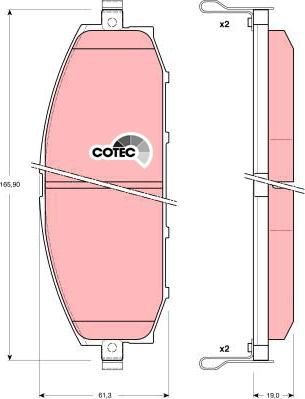 TRW GDB3222DT - Kit de plaquettes de frein, frein à disque cwaw.fr