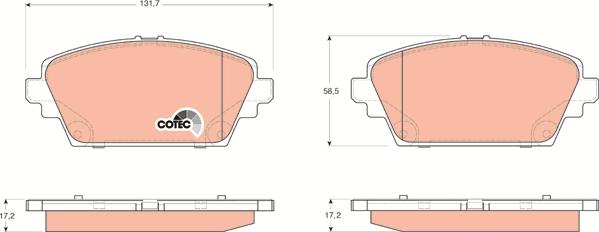 TRW GDB3227 - Kit de plaquettes de frein, frein à disque cwaw.fr