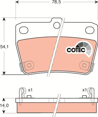 TRW GDB3279AT - Kit de plaquettes de frein, frein à disque cwaw.fr