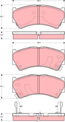 TRW GDB3275 - Kit de plaquettes de frein, frein à disque cwaw.fr