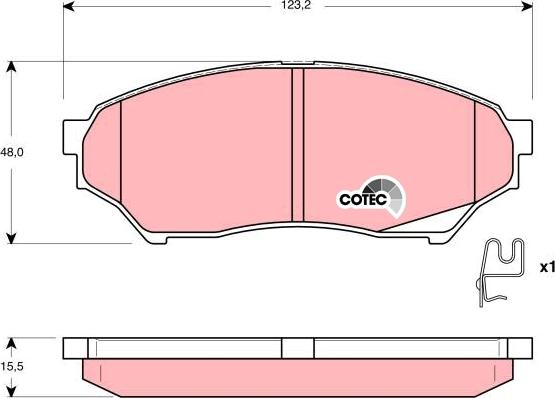 TRW GDB3270 - Kit de plaquettes de frein, frein à disque cwaw.fr