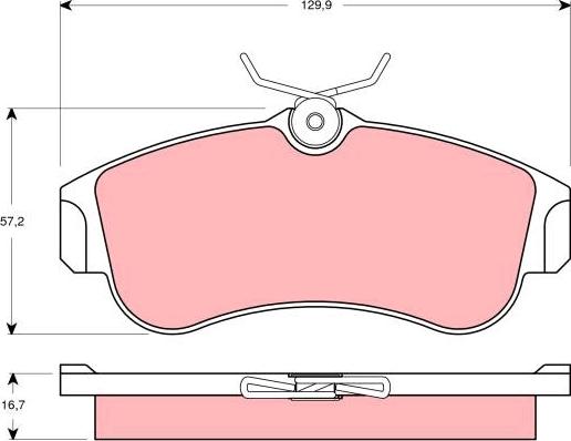 TRW GDB3271 - Kit de plaquettes de frein, frein à disque cwaw.fr