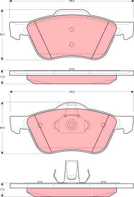 TRW GDB3272 - Kit de plaquettes de frein, frein à disque cwaw.fr