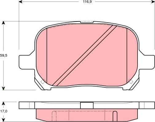 TRW GDB3277 - Kit de plaquettes de frein, frein à disque cwaw.fr