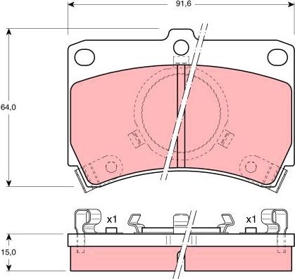 TRW GDB374 - Kit de plaquettes de frein, frein à disque cwaw.fr