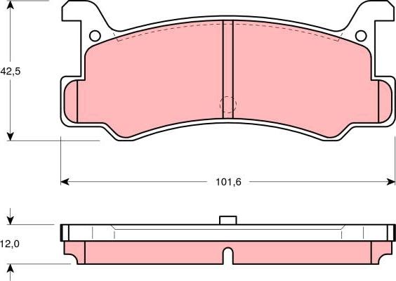 TRW GDB375 - Kit de plaquettes de frein, frein à disque cwaw.fr