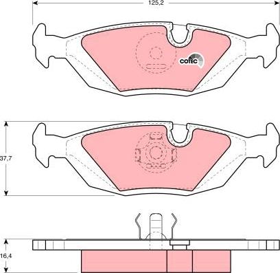 TRW GDB299 - Kit de plaquettes de frein, frein à disque cwaw.fr