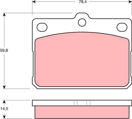 TRW GDB295 - Kit de plaquettes de frein, frein à disque cwaw.fr