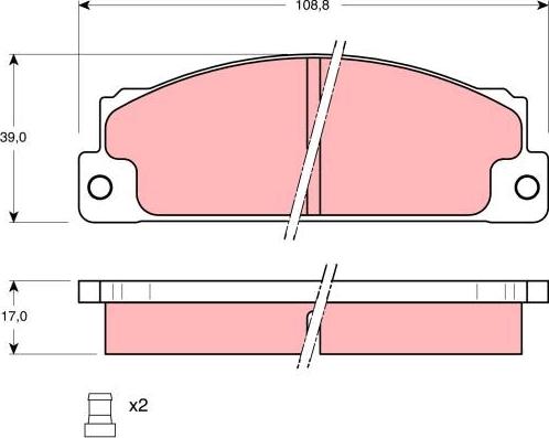 TRW GDB296 - Kit de plaquettes de frein, frein à disque cwaw.fr