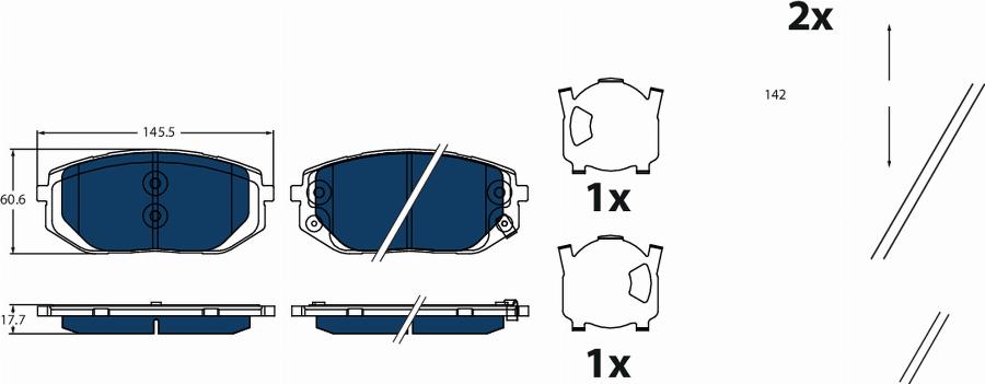 TRW GDB2495BTE - Kit de plaquettes de frein, frein à disque cwaw.fr