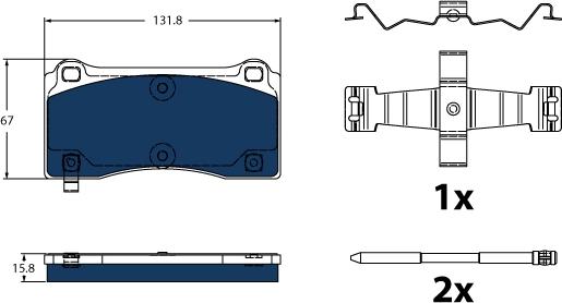 TRW GDB2431BTE - Kit de plaquettes de frein, frein à disque cwaw.fr