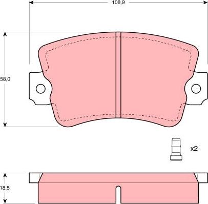 TRW GDB243 - Kit de plaquettes de frein, frein à disque cwaw.fr