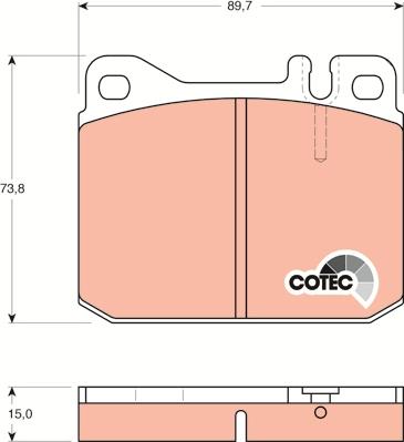 TRW GDB242 - Kit de plaquettes de frein, frein à disque cwaw.fr