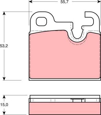 TRW GDB259 - Kit de plaquettes de frein, frein à disque cwaw.fr