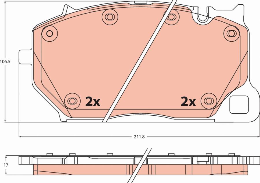 TRW GDB2508 - Kit de plaquettes de frein, frein à disque cwaw.fr