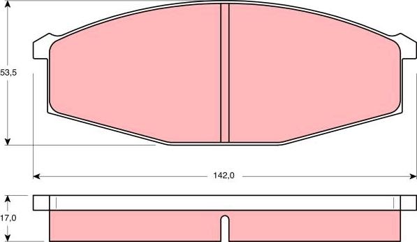 TRW GDB251 - Kit de plaquettes de frein, frein à disque cwaw.fr