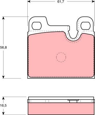 TRW GDB258 - Kit de plaquettes de frein, frein à disque cwaw.fr