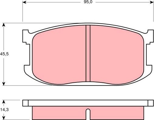 TRW GDB252 - Kit de plaquettes de frein, frein à disque cwaw.fr