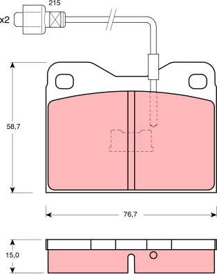 TRW GDB269 - Kit de plaquettes de frein, frein à disque cwaw.fr