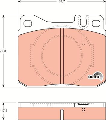 TRW GDB264 - Kit de plaquettes de frein, frein à disque cwaw.fr