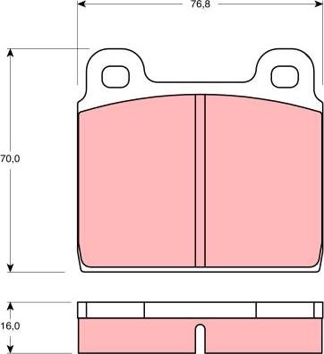 TRW GDB267 - Kit de plaquettes de frein, frein à disque cwaw.fr