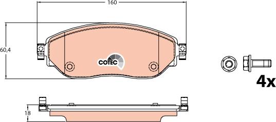 TRW GDB2096 - Kit de plaquettes de frein, frein à disque cwaw.fr