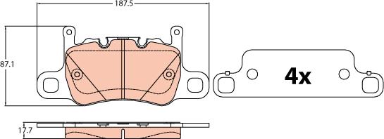 TRW GDB2090 - Kit de plaquettes de frein, frein à disque cwaw.fr