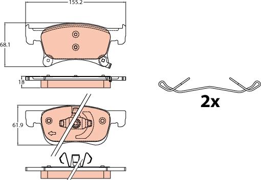 TRW GDB2091 - Kit de plaquettes de frein, frein à disque cwaw.fr