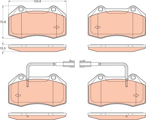 TRW GDB2045 - Kit de plaquettes de frein, frein à disque cwaw.fr