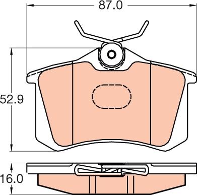 TRW GDB2040 - Kit de plaquettes de frein, frein à disque cwaw.fr