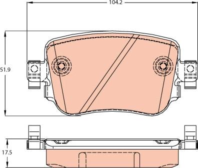 TRW GDB2042 - Kit de plaquettes de frein, frein à disque cwaw.fr