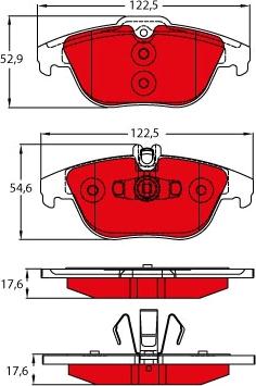 TRW GDB2051DTE - Kit de plaquettes de frein, frein à disque cwaw.fr