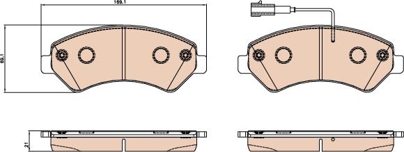 TRW GDB2069 - Kit de plaquettes de frein, frein à disque cwaw.fr