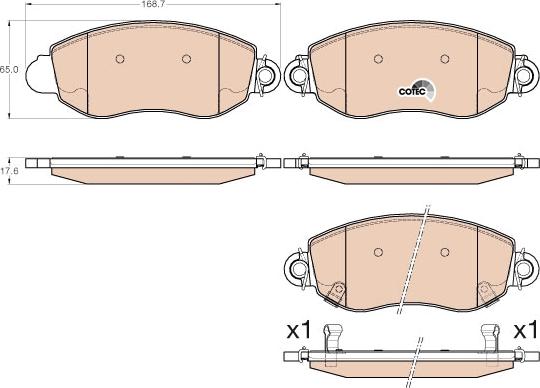 TRW GDB2006 - Kit de plaquettes de frein, frein à disque cwaw.fr