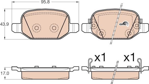 TRW GDB2002 - Kit de plaquettes de frein, frein à disque cwaw.fr