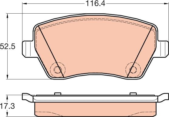 TRW GDB2017 - Kit de plaquettes de frein, frein à disque cwaw.fr