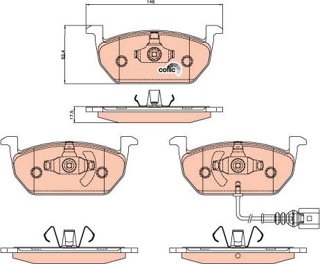 TRW GDB2080 - Kit de plaquettes de frein, frein à disque cwaw.fr