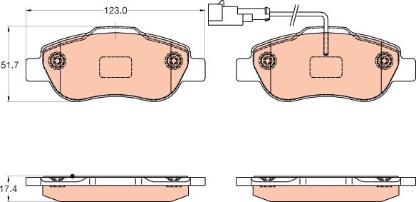 TRW GDB2039 - Kit de plaquettes de frein, frein à disque cwaw.fr