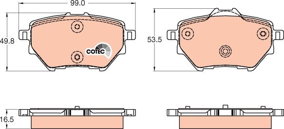 TRW GDB2036 - Kit de plaquettes de frein, frein à disque cwaw.fr