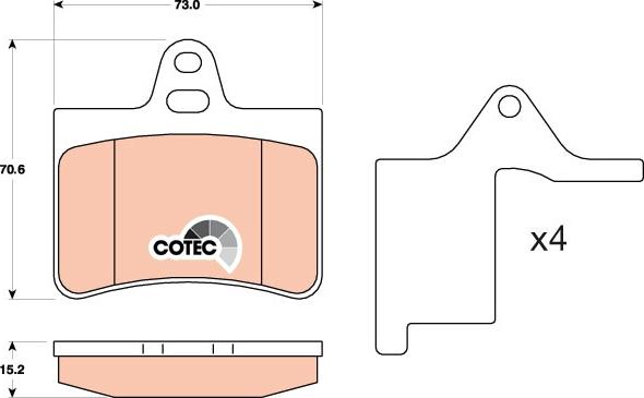 TRW GDB2030 - Kit de plaquettes de frein, frein à disque cwaw.fr