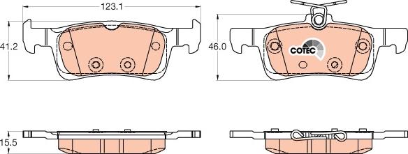 TRW GDB2037 - Kit de plaquettes de frein, frein à disque cwaw.fr