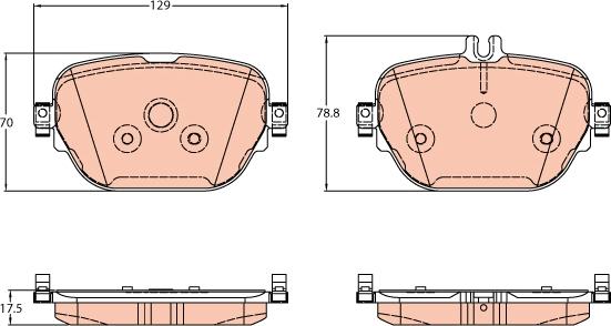 TRW GDB2191 - Kit de plaquettes de frein, frein à disque cwaw.fr