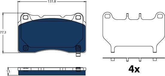 TRW GDB2198BTE - Kit de plaquettes de frein, frein à disque cwaw.fr